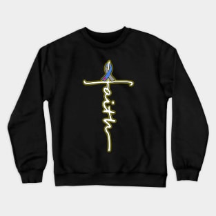 Faith ChristianJesus Diabetes Awareness Crewneck Sweatshirt